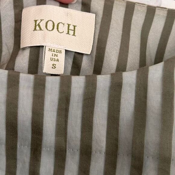 Koch Noah shift Semi-Sheer Striped Ruffle Dress | Indie Luxe Quiet Boho Minimal - Picture 6 of 6